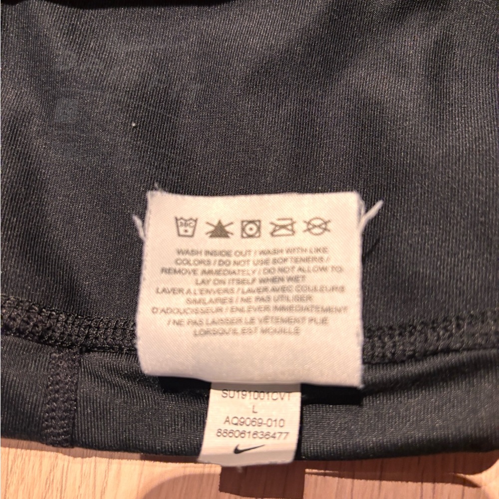 Nike Girls Black Dri-Fit Leggings with White Swoosh - L - Picture 7 of 7